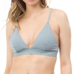 Pottery Blue Cotton Jersey Bralette
